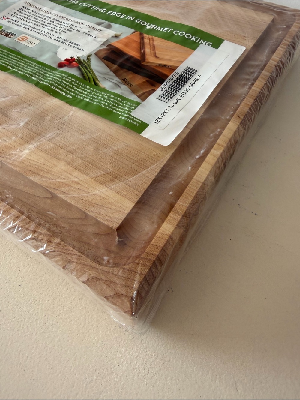 Boos Block Wood Cutting Board Natural Maple Cutting Board with Juice Groove NWT - Picture 6 of 8